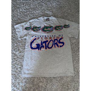 Vintage Mens Signal Sport Florida Gators Graphic Shirt Grey Size Large